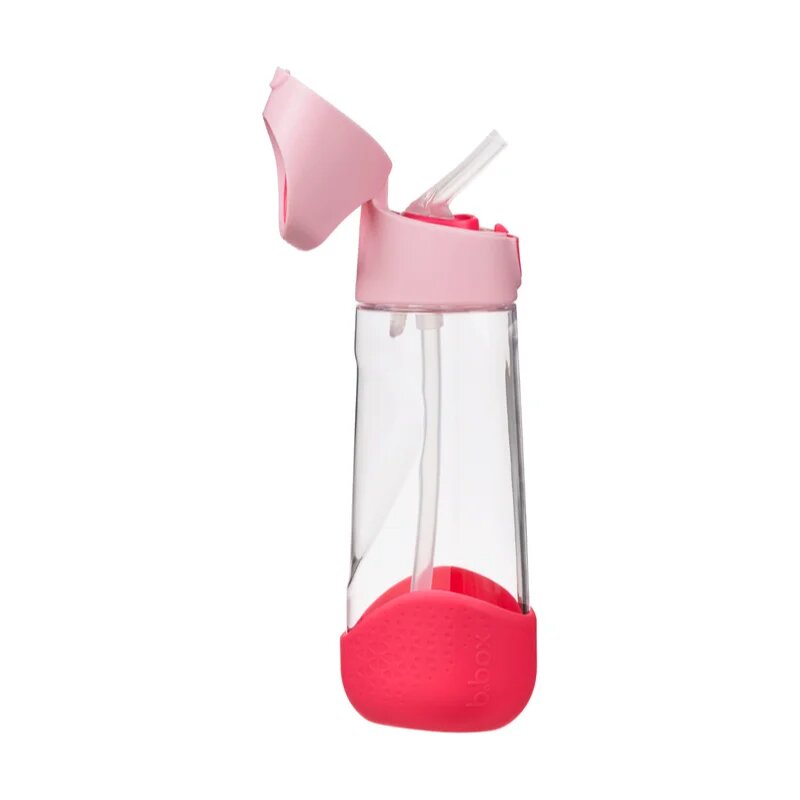 B.Box Bottle with Straw láhev s brčkem Flamingo Fizz 1 ks