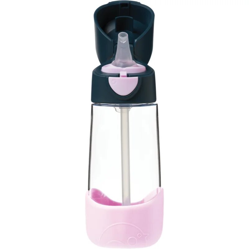 B.Box Bottle with Straw láhev s brčkem Indigo Pink 1 ks
