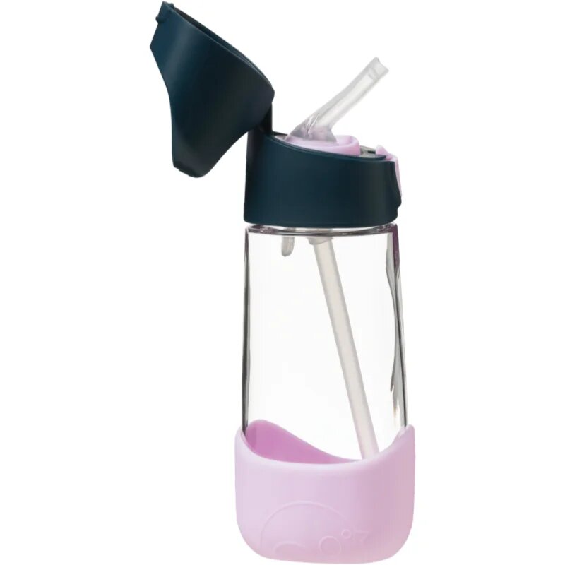 B.Box Bottle with Straw láhev s brčkem Indigo Pink 1 ks