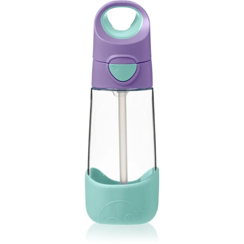 B.Box Bottle with Straw láhev s brčkem Lilac Pop 1 ks