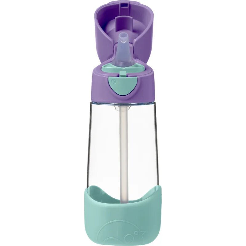 B.Box Bottle with Straw láhev s brčkem Lilac Pop 1 ks
