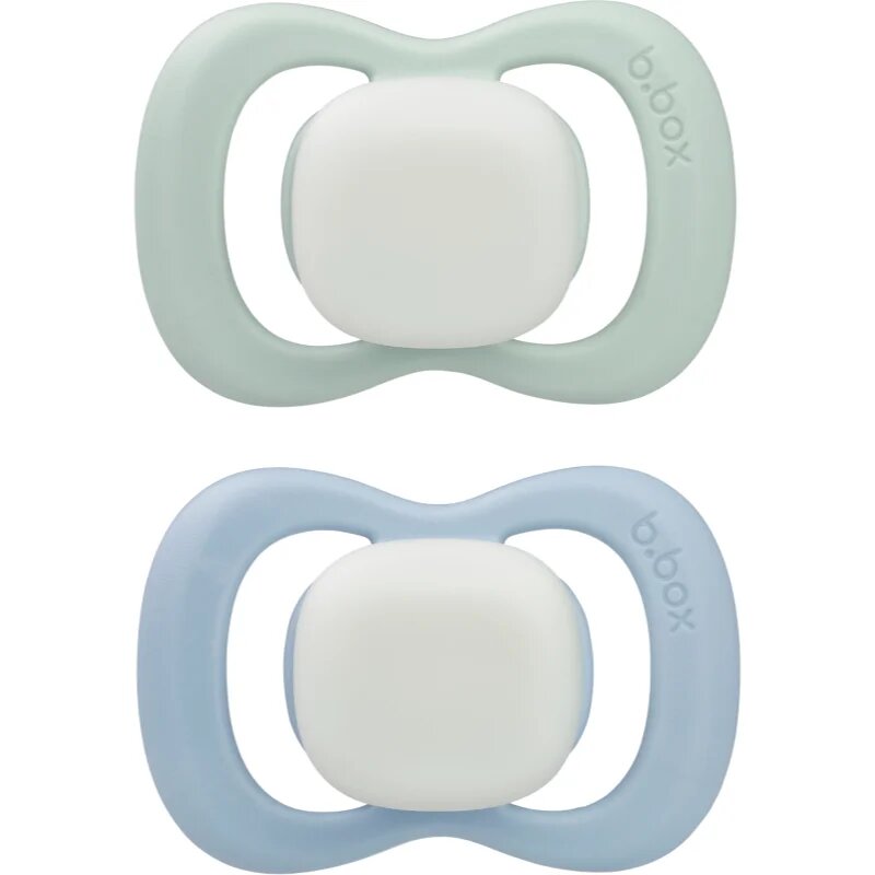 B.Box Glow 0-6m dudlík Sky/Sage 2 ks