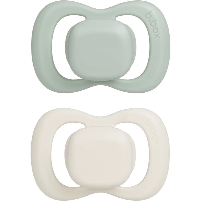 B.Box Natural Rubber 0-6m dudlík Sage/Vanilla 2 ks