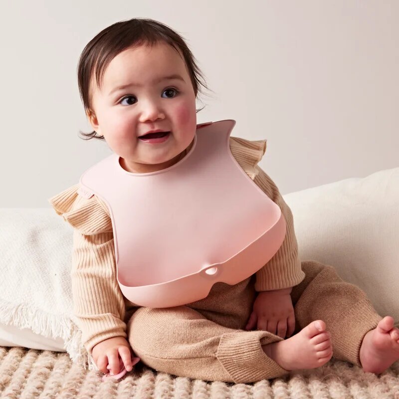 B.Box Silicone Bib bryndák Blush 4m+ 1 ks