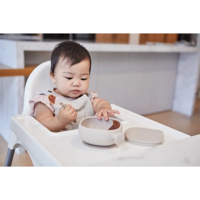 B.Box Silicone Bowl silikonová miska s víčkem Beige 300 ml