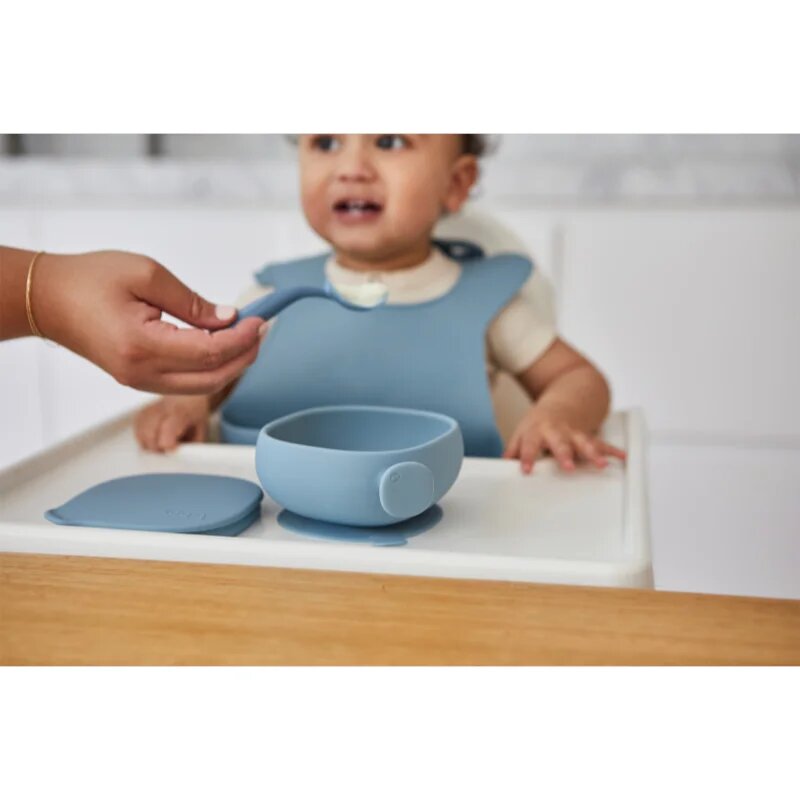 B.Box Silicone Bowl silikonová miska s víčkem Blue 300 ml
