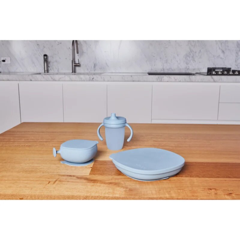 B.Box Silicone Bowl silikonová miska s víčkem Blue 300 ml