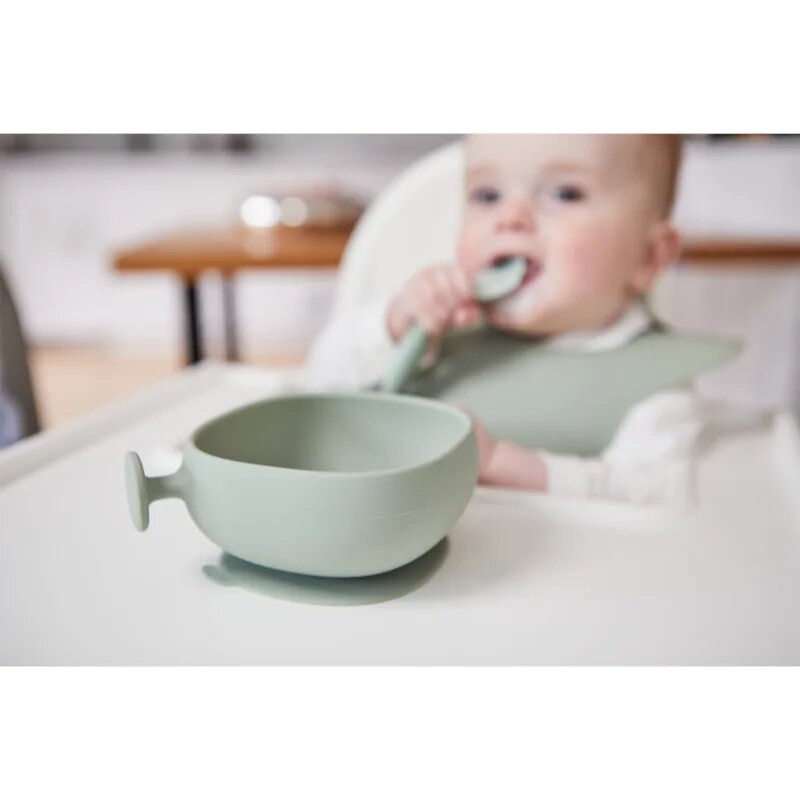 B.Box Silicone Bowl silikonová miska s víčkem Green 300 ml