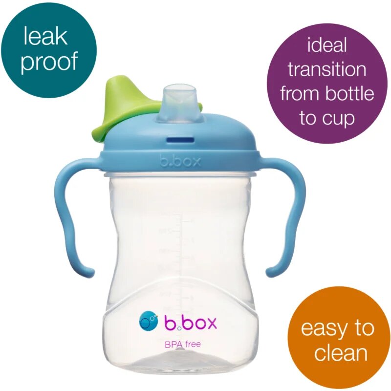 B.Box Spout Cup hrnek s držadly Blueberry 4m+ 1 ks