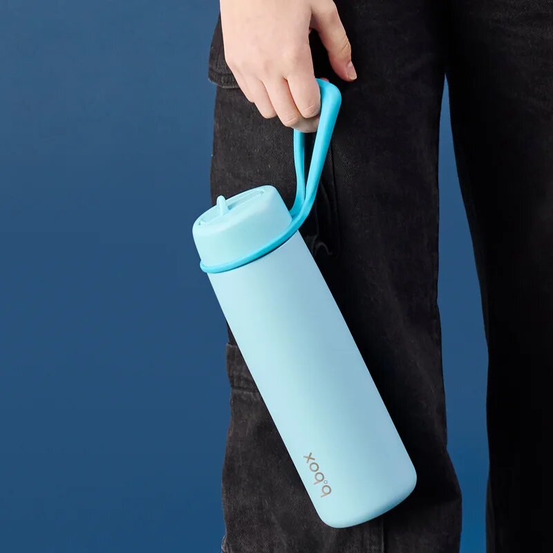 B.Box Stainless Steel Thermos Bottle termoláhev s brčkem Lagoon 1 ks