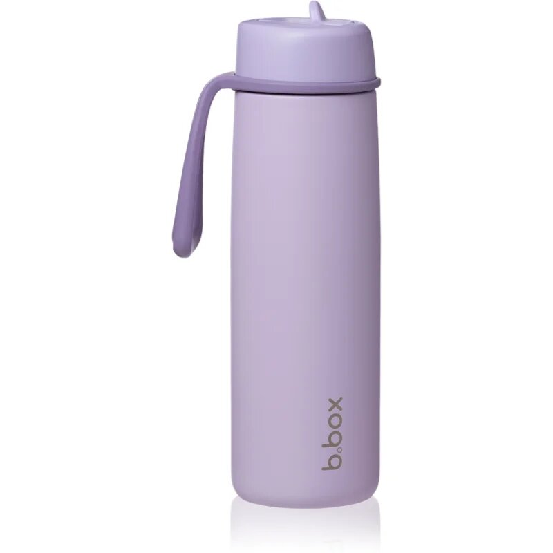 B.Box Stainless Steel Thermos Bottle termoláhev s brčkem Lilac Love 1 ks