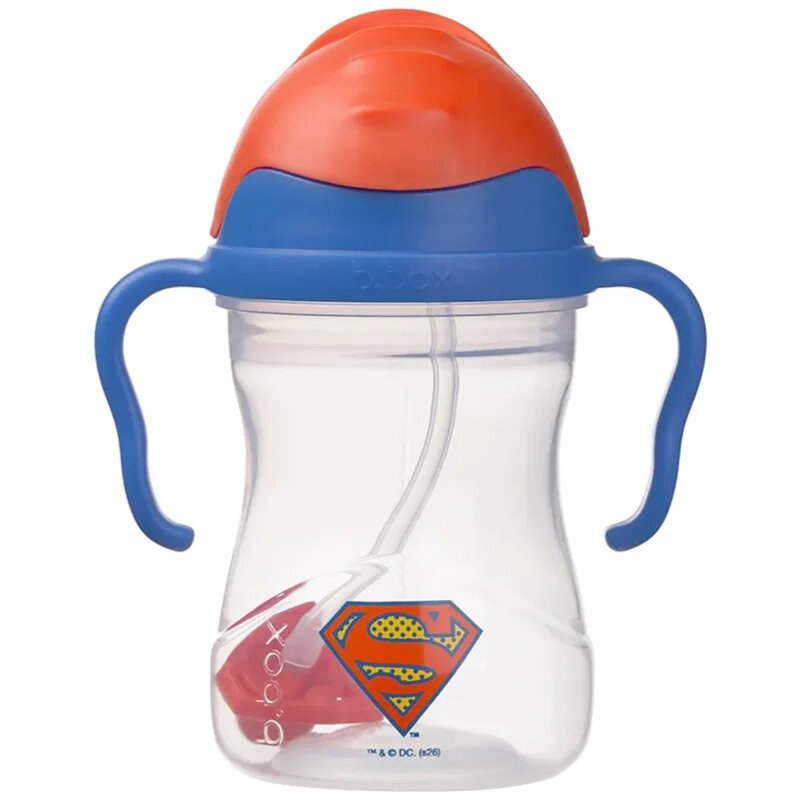 B.Box Superman hrnek s brčkem 6m+ 240 ml
