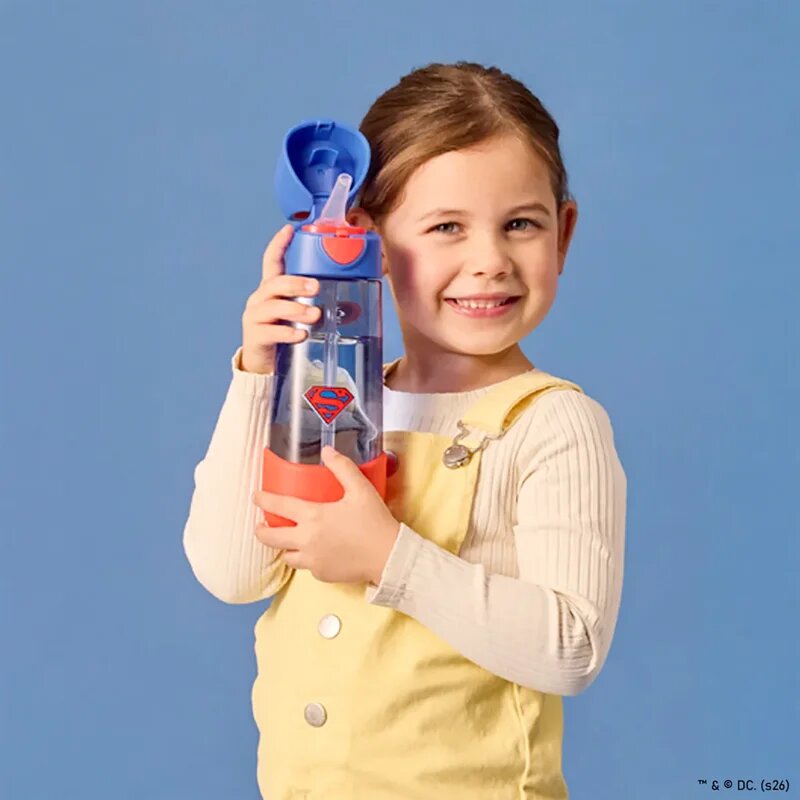 B.Box Superman láhev s brčkem 600 ml