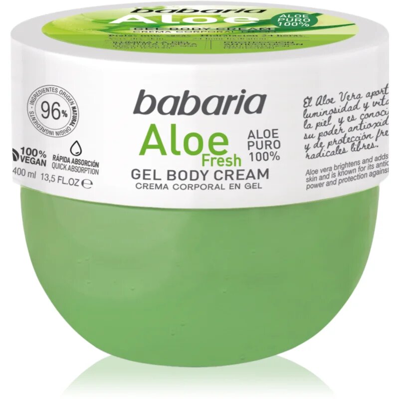Babaria Aloe Vera hydratační tělový gel pro všechny typy pokožky 400 ml