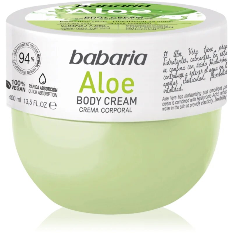 Babaria Aloe Vera hydratační tělový krém pro citlivou pokožku 400 ml