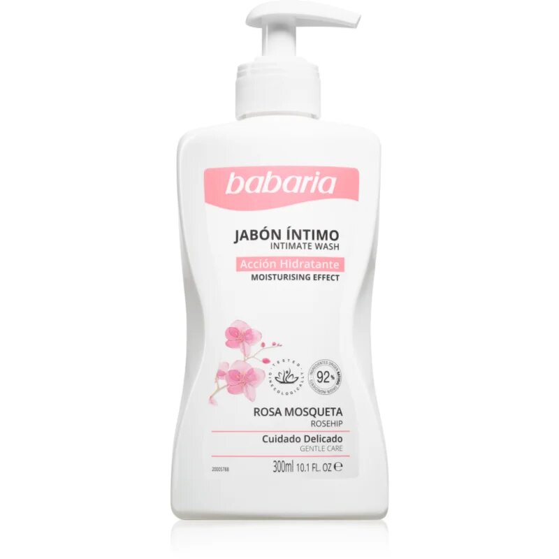 Babaria Rosa Mosqueta dámský sprchový gel pro intimní hygienu s výtažkem ze šípkové růže 300 ml