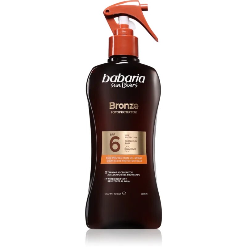 Babaria Sun Protective olej na opalování ve spreji SPF 6 300 ml