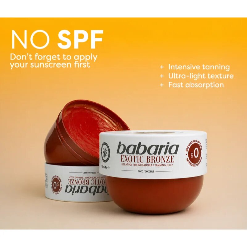 Babaria Tanning Jelly Exotic Bronze tělový gel pro intenzivní opálení 300 ml