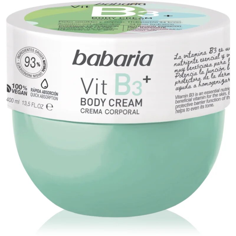 Babaria Vitamin B3 tělový krém pro citlivou pokožku 400 ml