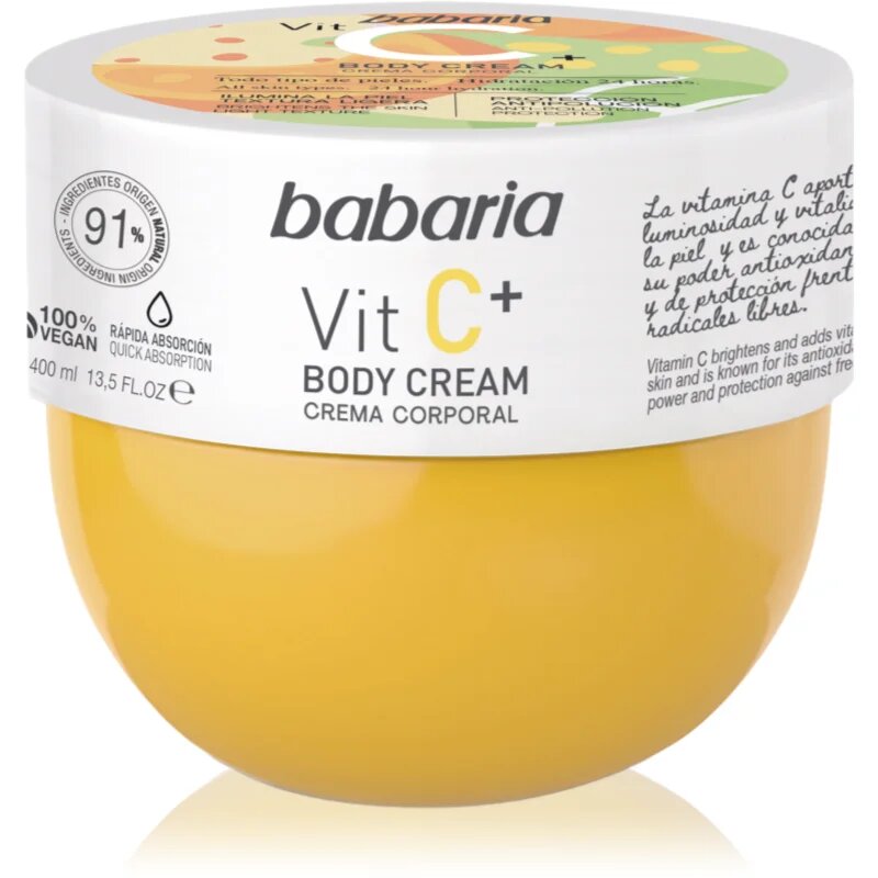 Babaria Vitamin C hydratační tělový krém pro všechny typy pokožky 400 ml
