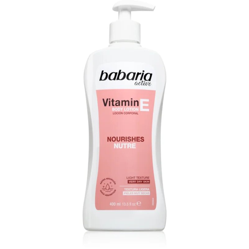 Babaria Vitamin E výživné tělové mléko 400 ml