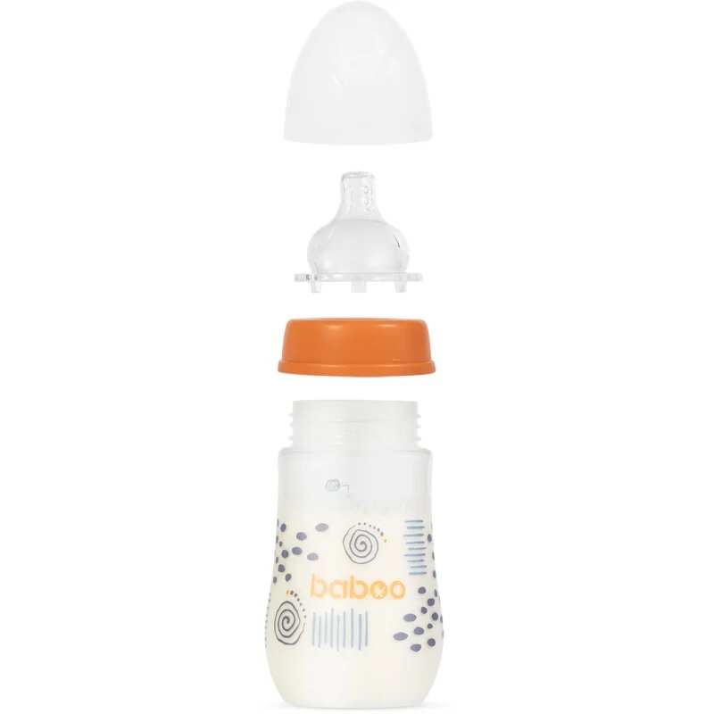 Baboo Anti-colic Feeding Bottle antikoliková láhev Blue Haze 3 m+ 1 ks