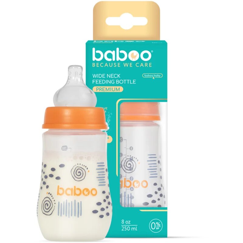 Baboo Anti-colic Feeding Bottle antikoliková láhev Blue Haze 3 m+ 1 ks