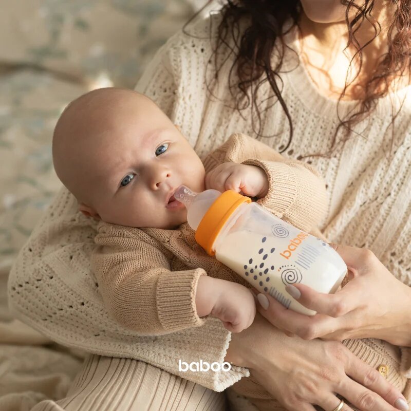 Baboo Anti-colic Feeding Bottle antikoliková láhev Blue Haze 3 m+ 1 ks