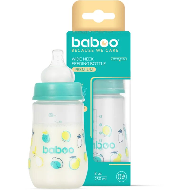 Baboo Anti-colic Feeding Bottle antikoliková láhev Lagoon Fiesta 3 m+ 1 ks