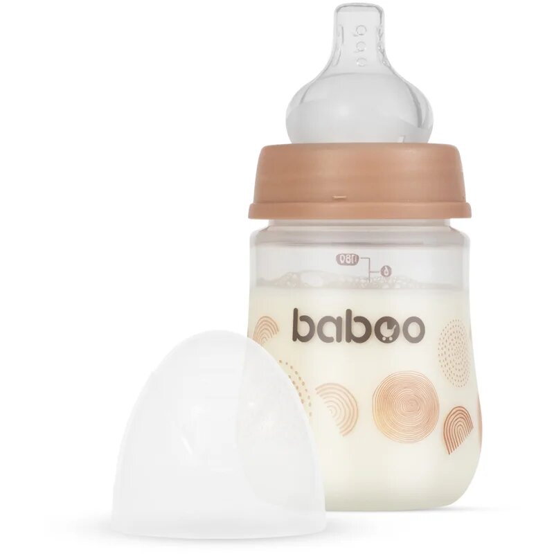 Baboo Anti-colic Feeding Bottle antikoliková láhev pro děti od narození Au Naturale 0 m+ 1 ks
