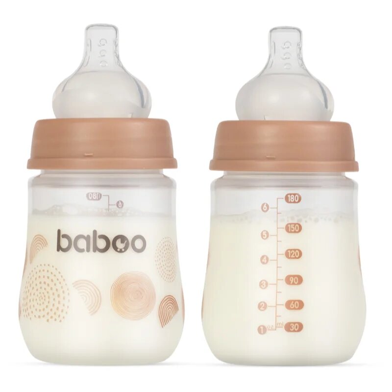 Baboo Anti-colic Feeding Bottle antikoliková láhev pro děti od narození Au Naturale 0 m+ 1 ks