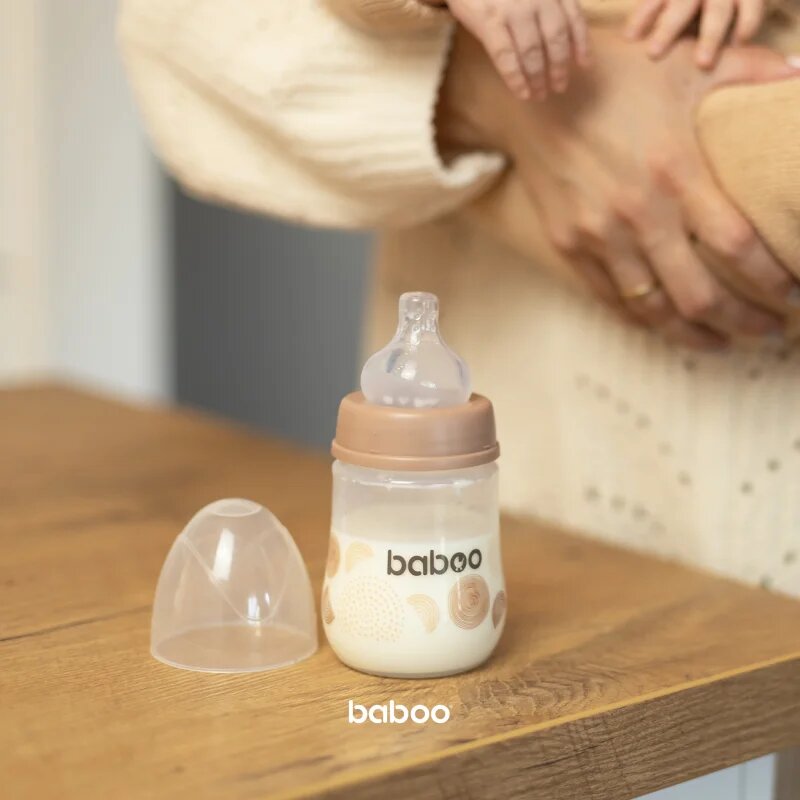 Baboo Anti-colic Feeding Bottle antikoliková láhev pro děti od narození Au Naturale 0 m+ 1 ks