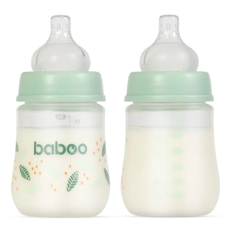 Baboo Anti-colic Feeding Bottle antikoliková láhev pro děti od narození Peachy Keen 0 m+ 1 ks