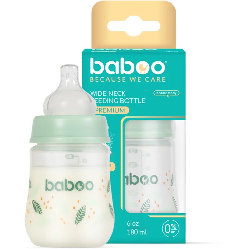 Baboo Anti-colic Feeding Bottle antikoliková láhev pro děti od narození Peachy Keen 0 m+ 1 ks