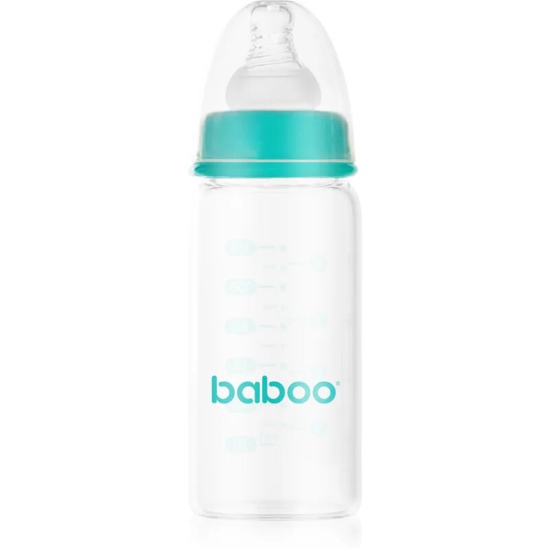Baboo Anti-Colic Glass Bottle antikoliková skleněná láhev 0m+ 120 ml