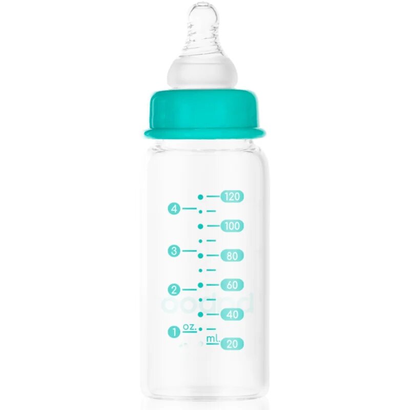 Baboo Anti-Colic Glass Bottle antikoliková skleněná láhev 0m+ 120 ml