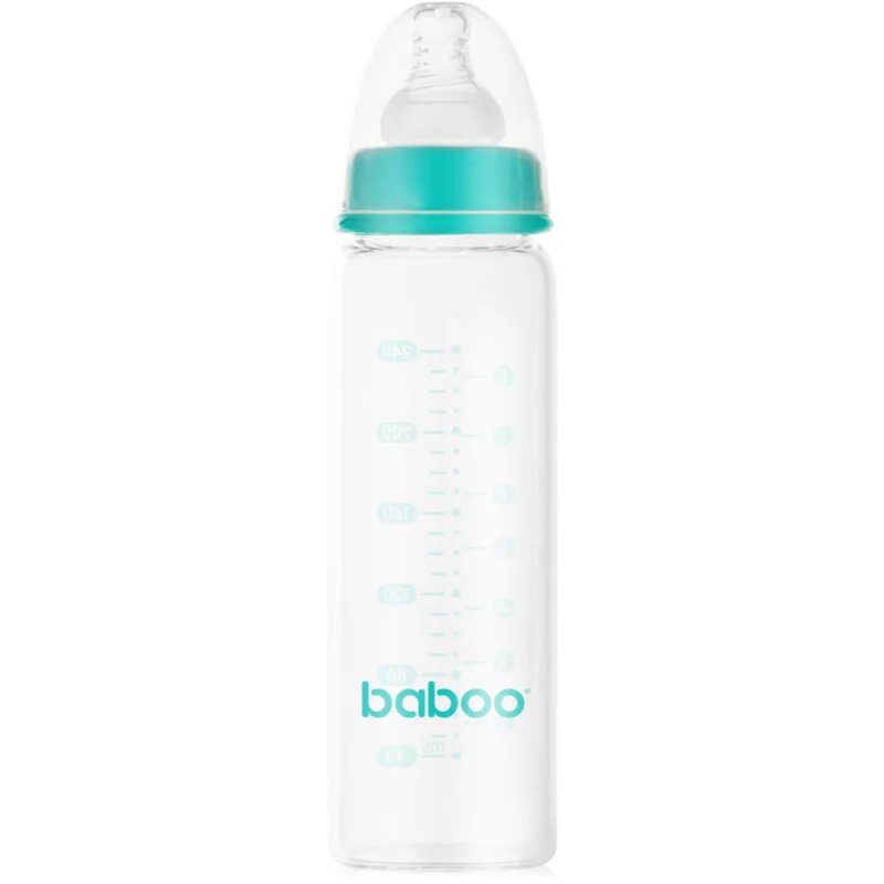 Baboo Anti-Colic Glass Bottle antikoliková skleněná láhev 3m+ 240 ml