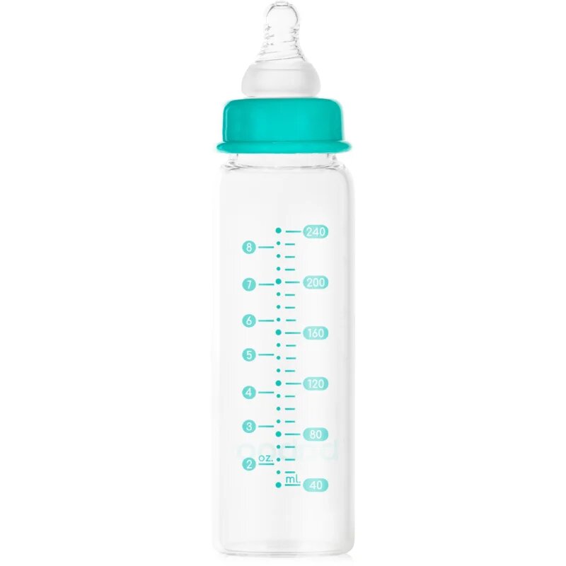 Baboo Anti-Colic Glass Bottle antikoliková skleněná láhev 3m+ 240 ml