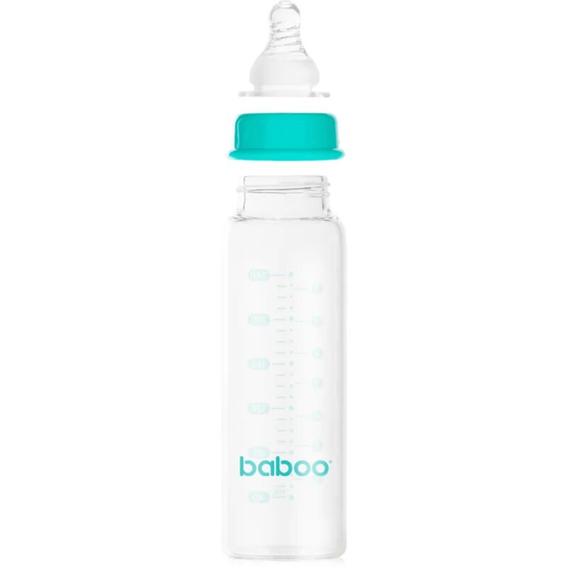 Baboo Anti-Colic Glass Bottle antikoliková skleněná láhev 3m+ 240 ml