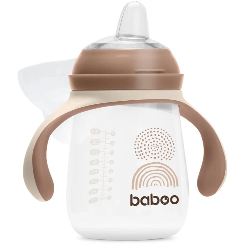 Baboo Cup with Silicone Spout hrnek s držadly Au Naturale 6m+ 1 ks