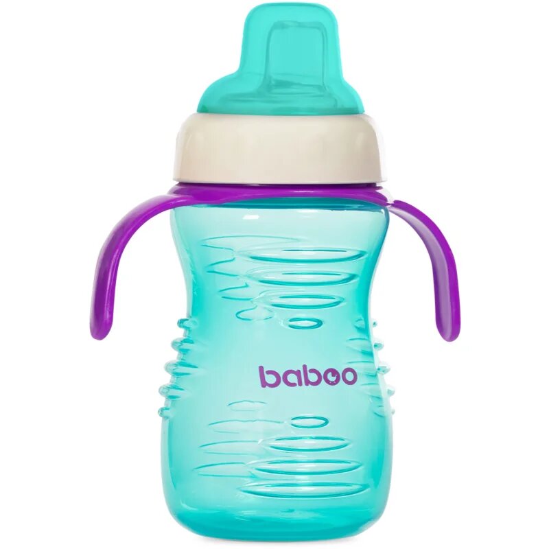 Baboo Cup with Silicone Spout hrnek se silikonovým pítkem Mint 6m+ 260 ml