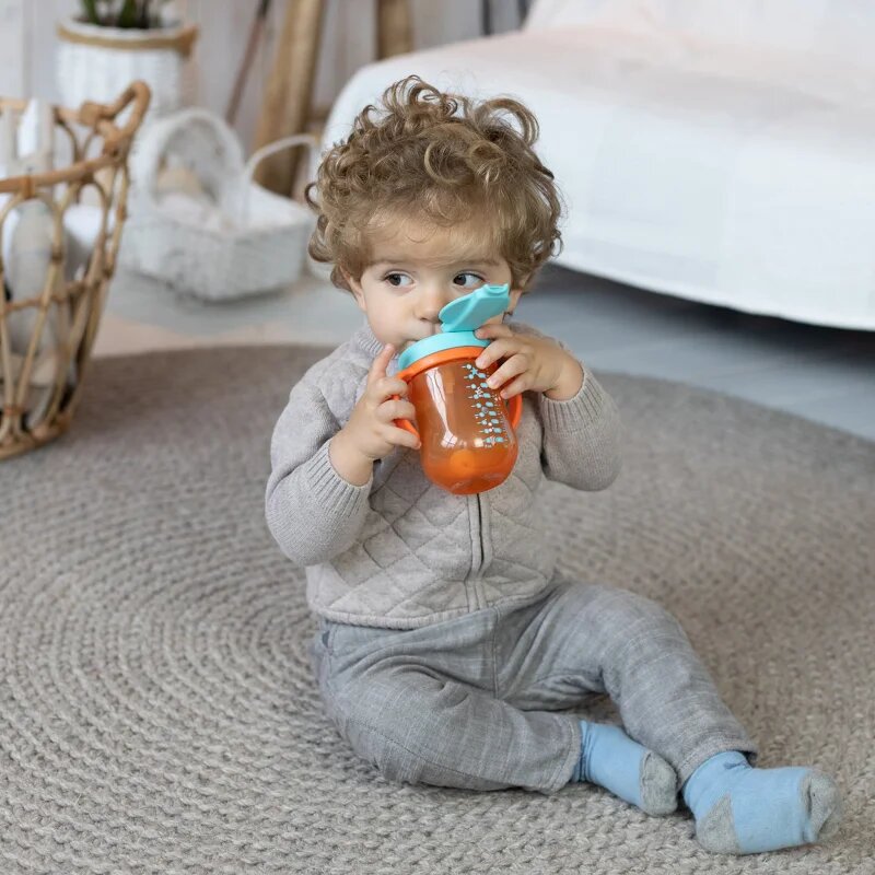 Baboo Cup with Silicone Straw and Gravity Ball hrnek s brčkem Sea Life 9m+ 1 ks