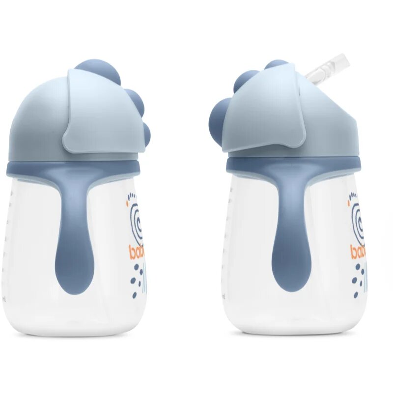 Baboo Cup with Silicone Straw hrnek s brčkem Blue Haze 9m+ 1 ks