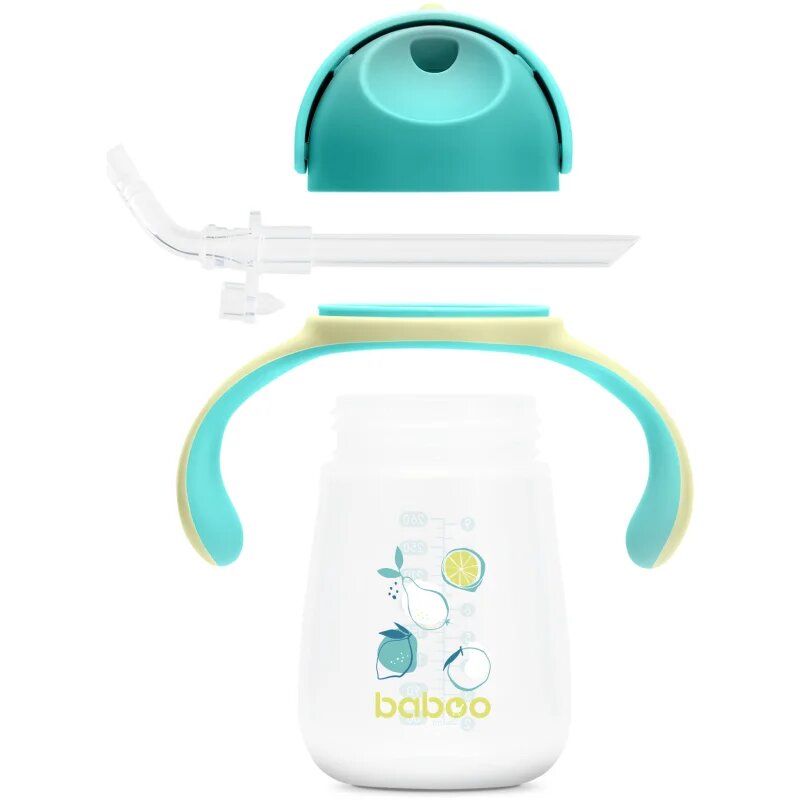 Baboo Cup with Silicone Straw hrnek s brčkem Lagoon Fiesta 9m+ 1 ks