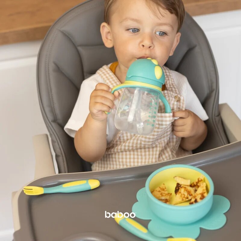 Baboo Cup with Silicone Straw hrnek s brčkem Lagoon Fiesta 9m+ 1 ks