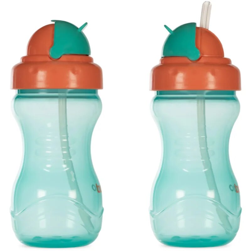 Baboo Cup with Silicone Straw láhev s brčkem Green 9m+ 360 ml