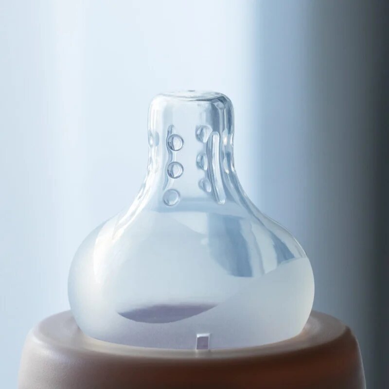 Baboo Liquid Silicone Teat Fast Flow savička na láhev 6m+ 2 ks