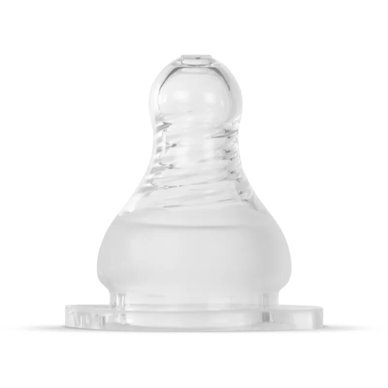 Baboo Liquid Silicone Teat Fast Flow savička na láhev Narrow Neck 6m+ 2 ks