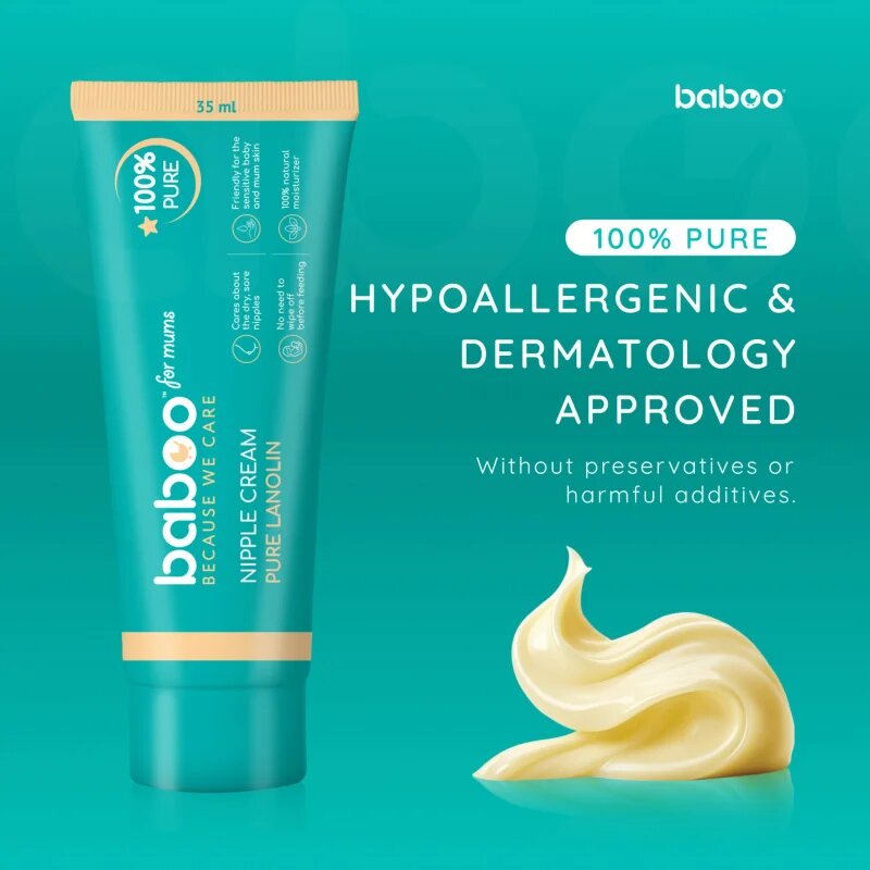 Baboo Nipple Cream Pure Lanolin lanolinová mast 35 ml