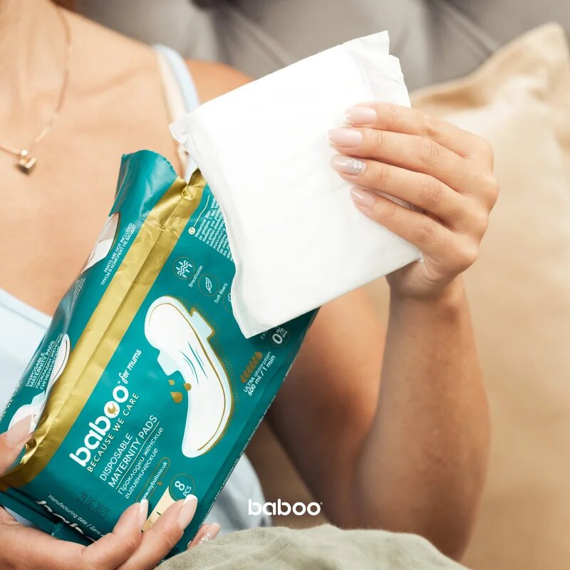 Baboo Postpartum Maternity Pads porodnické vložky jednorázové velikost M 10 ks